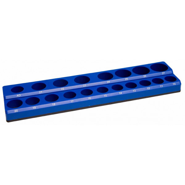 1/2 in. Drive Metric Magnetic Socket Holder (19-Piece)