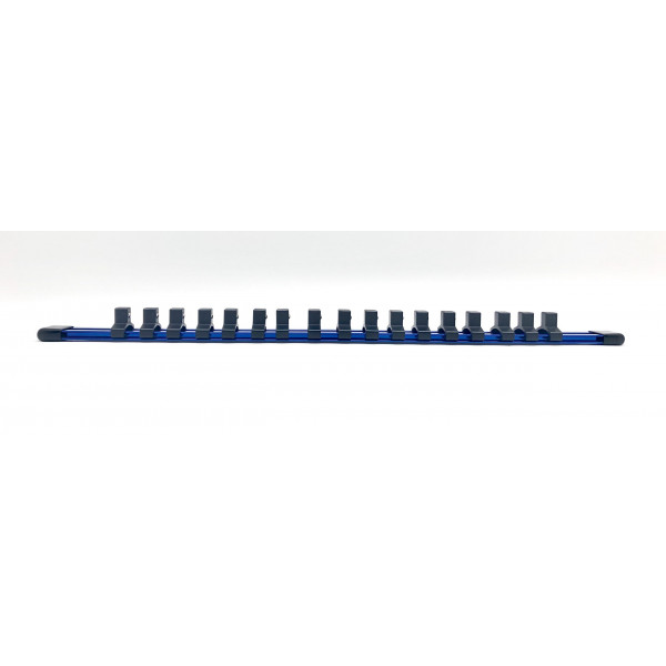 1/4 in., 3/8 in., 1/2 in. Drive Blue Aluminum Socket Holder Set (3-Piece)