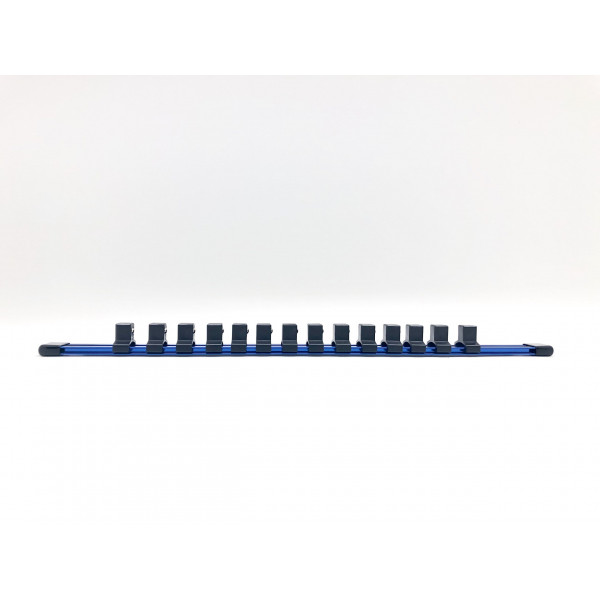 1/4 in., 3/8 in., 1/2 in. Drive Blue Aluminum Socket Holder Set (3-Piece)