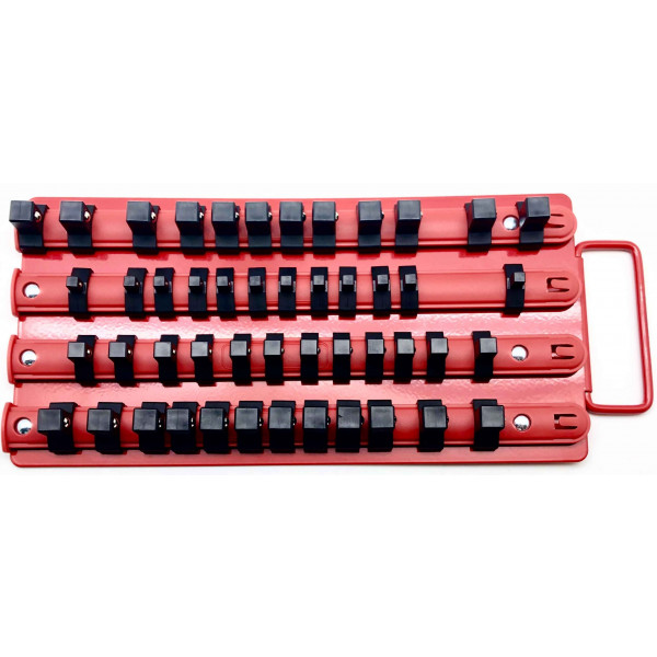 1/4 in., 3/8 in. and 1/2 in. Drive Socket Tray Rack Organizer Rack (48-Piece)