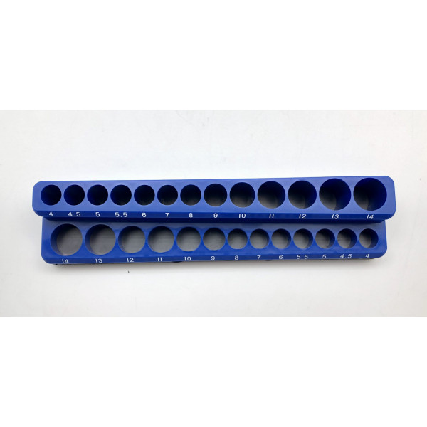 1/4 in. Drive Metric Magnetic Socket Holder (26-Piece)