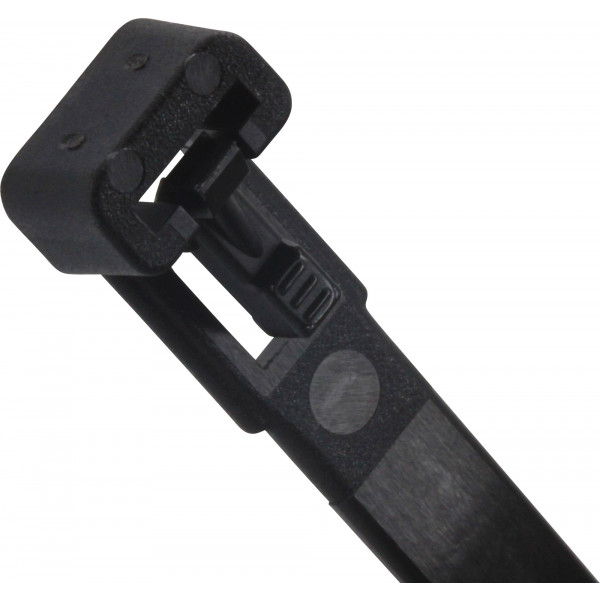 100 pc 15-1/2 in. Black UV-Resistant Reusable Cable Ties