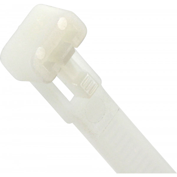 100 pc 15-1/2 in. White Reusable Cable Ties