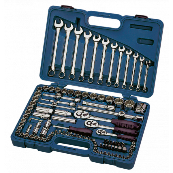111pc 1/4, 3/8, 1/2 DR Indo Socket & Combination Wrench Set