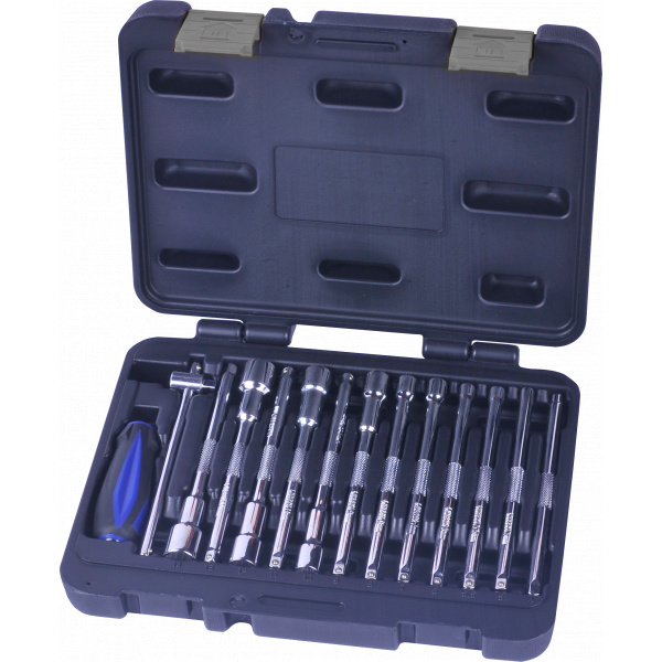14 pc 1/4” DR Interchangable Universal Nut Driver Set