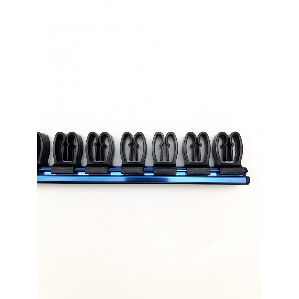 18 in. Magnetic Aluminum Tool Holder with 16 Clips