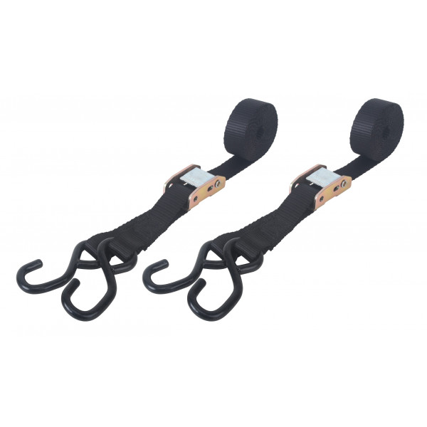 2 pc 1 in. x 6 ft 250 lb Cambuckle Tie-Downs