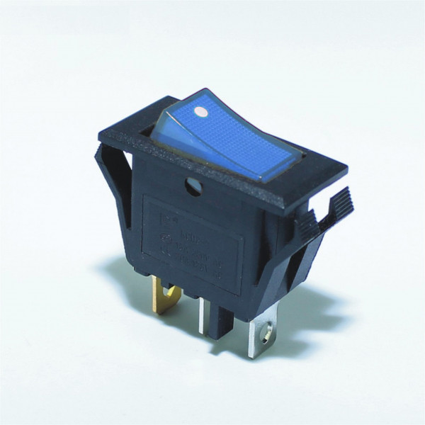 20A ON/OFF Blue Illuminated Rocker Switch