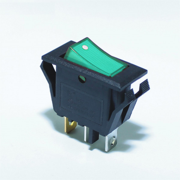 20A ON/OFF Green Illuminated Rocker Switch
