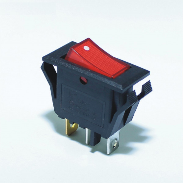 20A ON/OFF Red Illuminated Rocker Switch
