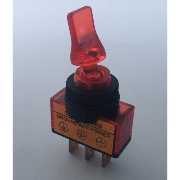 20A ON/OFF Red Illuminated Toggle Switch