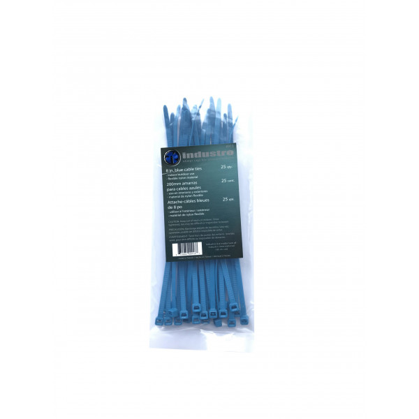 25 pc 8 in. Blue Cable Ties