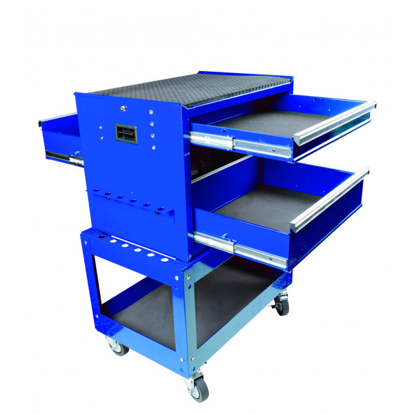3 Drawer Double Sided Open Tool Trolley