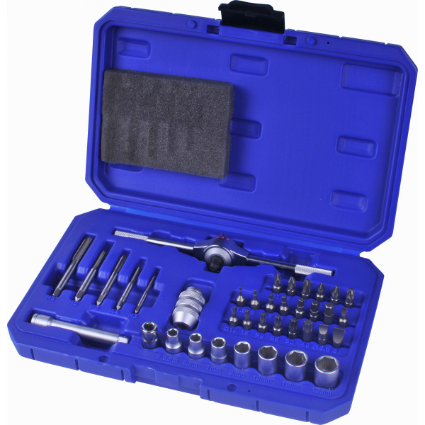 38 PC 1/4 in DR Tap, Socket & Bit Set