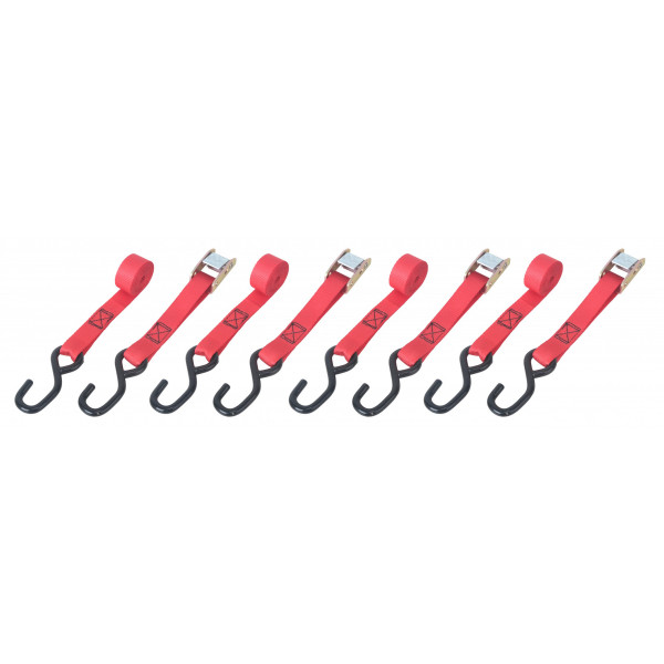 4 pc 1 in. x 5-1/2 ft Cambuckle Tie-Down Strap Set