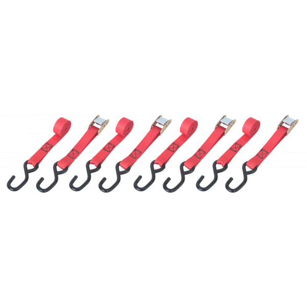4 pc 1 in. x 5-1/2 ft Cambuckle Tie-Down Strap Set