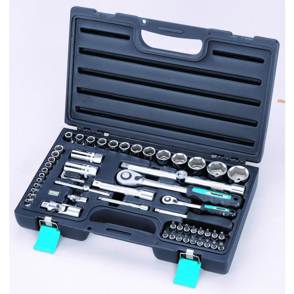 56pc 1/4″ & 1/2″ DR Socket Set