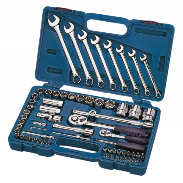 68pc 1/4, 1/2 DR Indo Socket & Combination Wrench Set