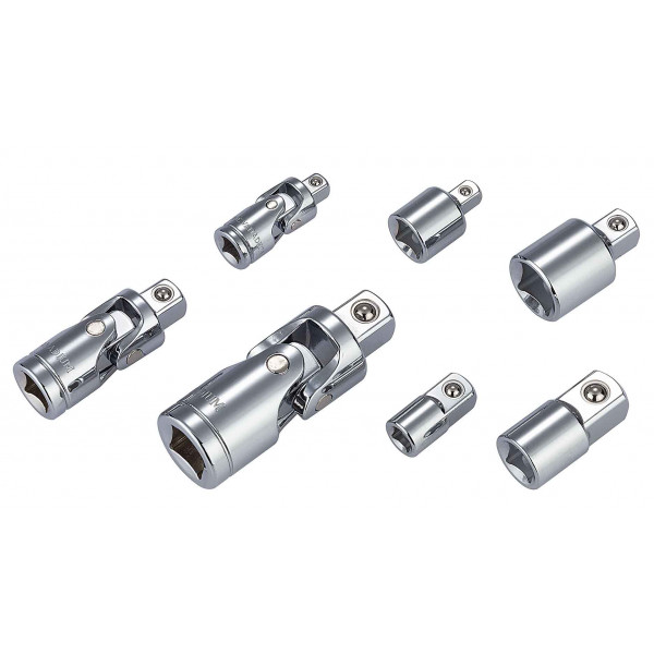 7 pc Socket Adapter and U-Joint Set