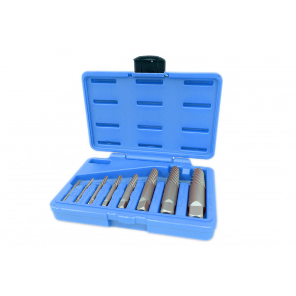 8 pc Spiral Flute Screw Extractor Set