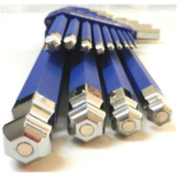 Large 2 mm – 19 mm Metric Ball End Magnetic Hex Key Set (13-Piece)
