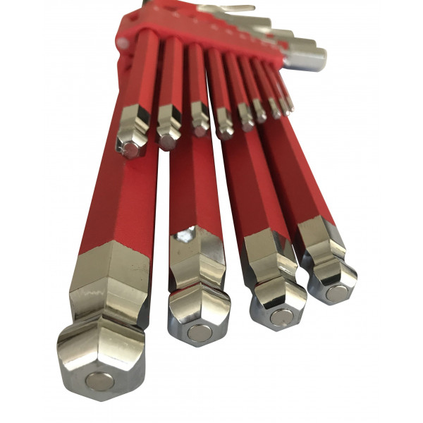 Large 5/64 in. – 3/4 in. SAE Ball End Magnetic Hex Key Set (13-Piece)
