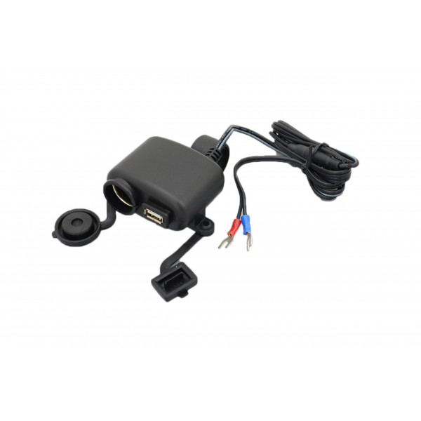 USB and 12/24 DC Motorcycle Power Outlet