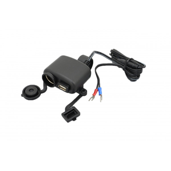 USB and 12/24 DC Motorcycle Power Outlet